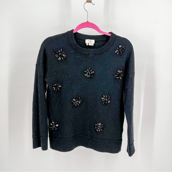 kate spade Sweaters - Kate Spade embellished black sweater